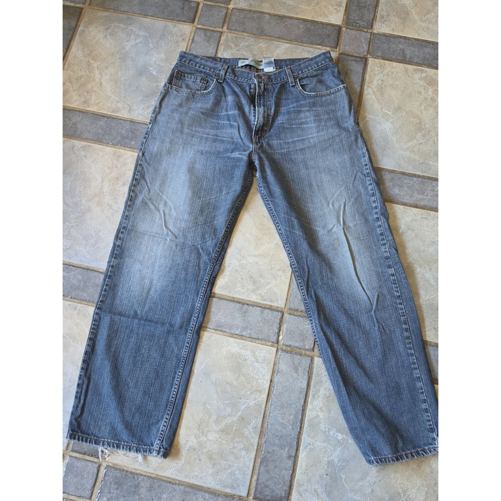 Levis 569 Loose Straight Blue Jeans 100% Cotton Mens Size 36x32